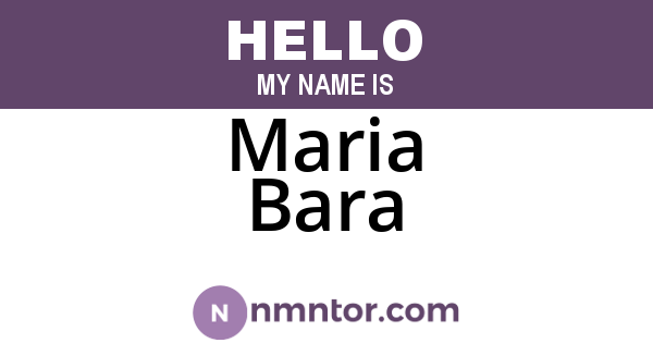 Maria Bara