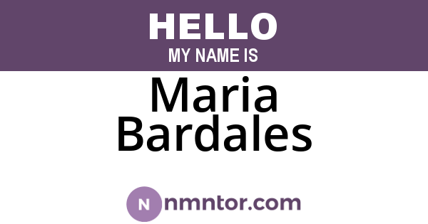 Maria Bardales