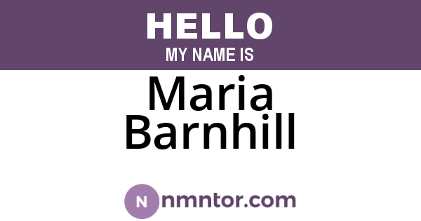 Maria Barnhill