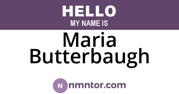 Maria Butterbaugh