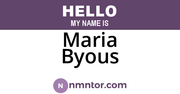 Maria Byous