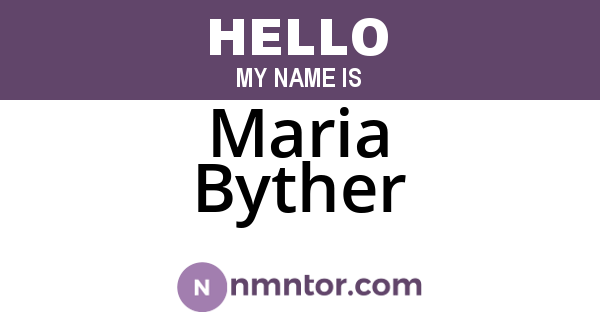 Maria Byther
