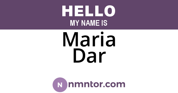 Maria Dar