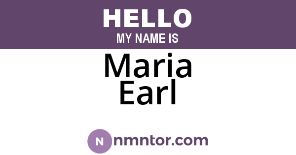 Maria Earl