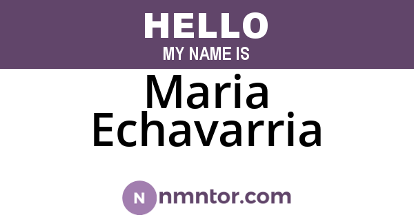 Maria Echavarria