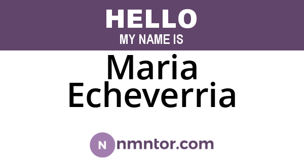 Maria Echeverria