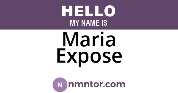 Maria Expose