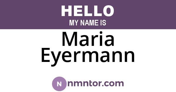 Maria Eyermann
