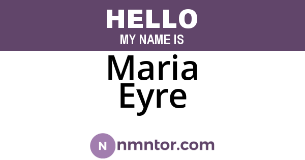 Maria Eyre
