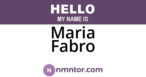Maria Fabro