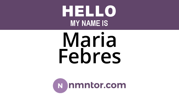 Maria Febres