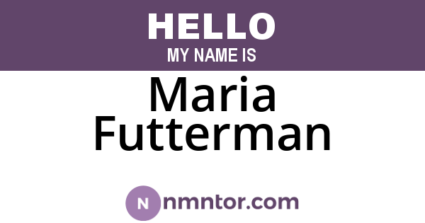Maria Futterman