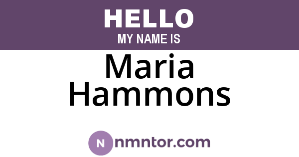 Maria Hammons