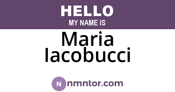 Maria Iacobucci
