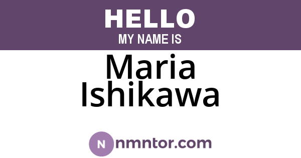 Maria Ishikawa
