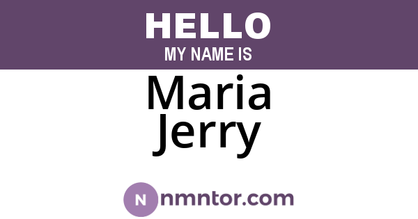 Maria Jerry