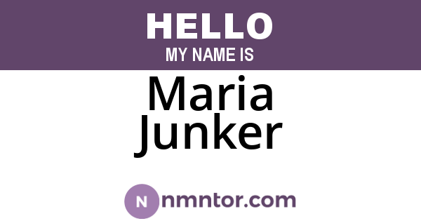 Maria Junker