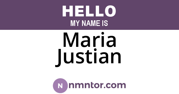Maria Justian