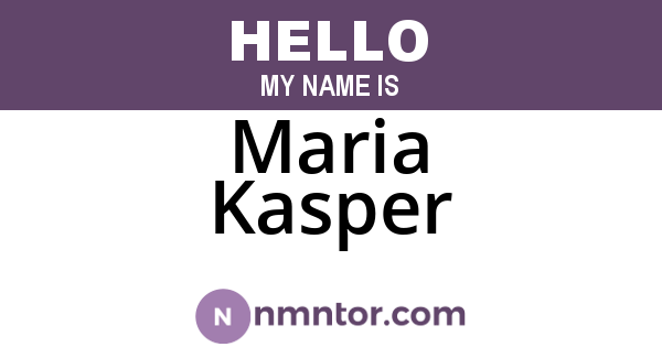 Maria Kasper