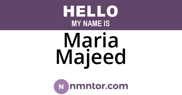 Maria Majeed