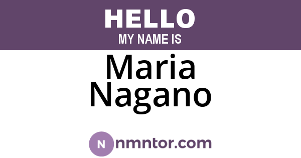 Maria Nagano