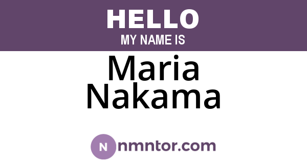 Maria Nakama