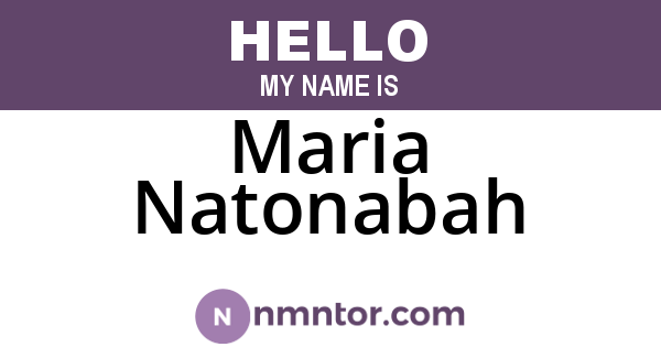 Maria Natonabah