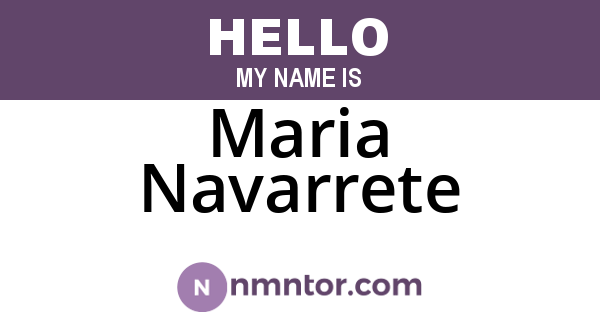 Maria Navarrete