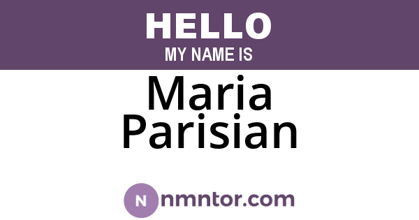 Maria Parisian