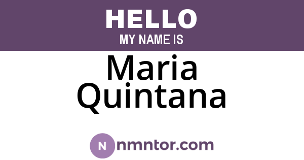 Maria Quintana