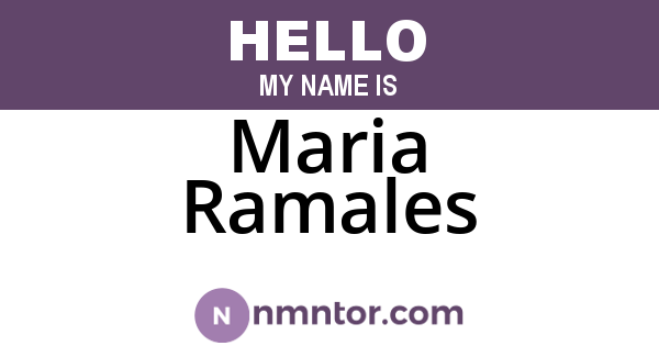 Maria Ramales