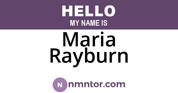 Maria Rayburn