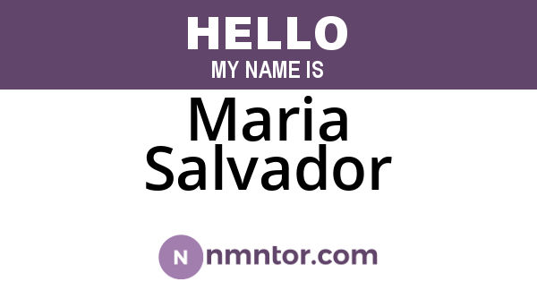 Maria Salvador