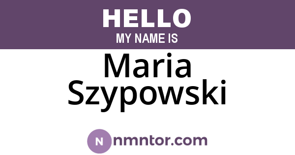 Maria Szypowski
