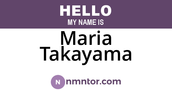 Maria Takayama