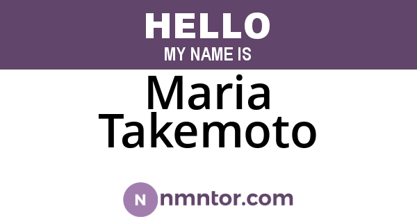 Maria Takemoto