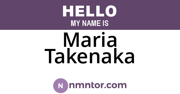 Maria Takenaka