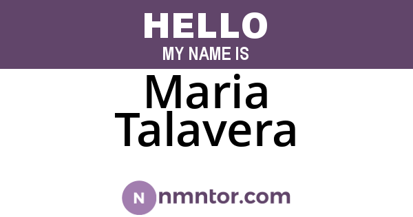 Maria Talavera
