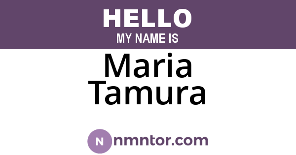 Maria Tamura