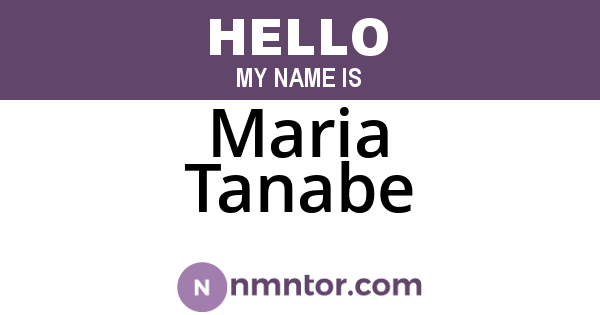 Maria Tanabe