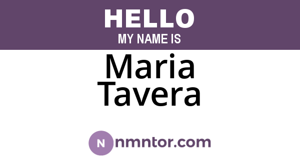 Maria Tavera