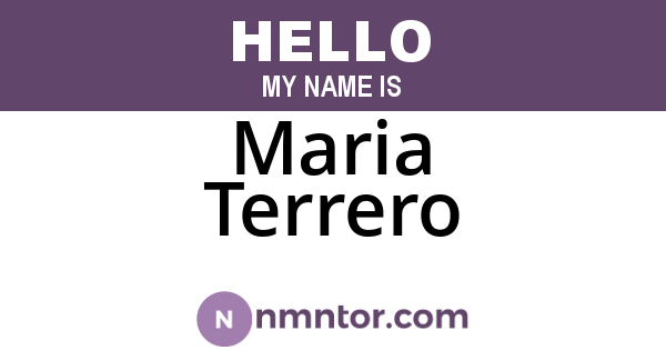 Maria Terrero