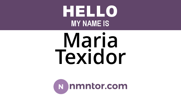 Maria Texidor