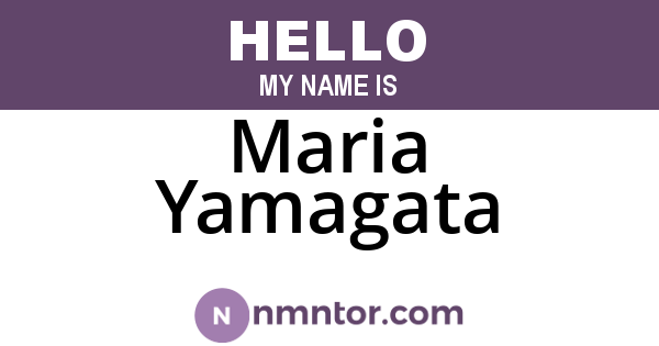 Maria Yamagata