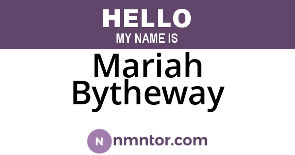 Mariah Bytheway