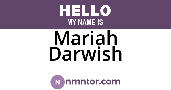 Mariah Darwish