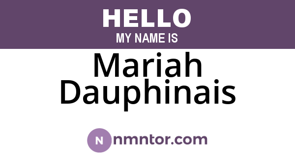 Mariah Dauphinais