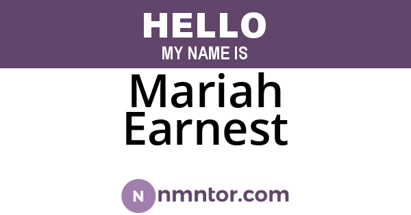 Mariah Earnest