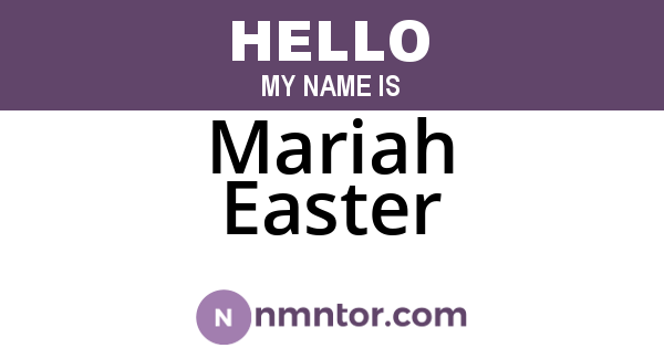 Mariah Easter