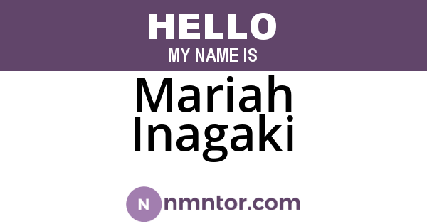 Mariah Inagaki
